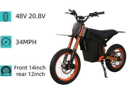 M01 2000W Off-Road E-Motorcycle with Dual Suspension