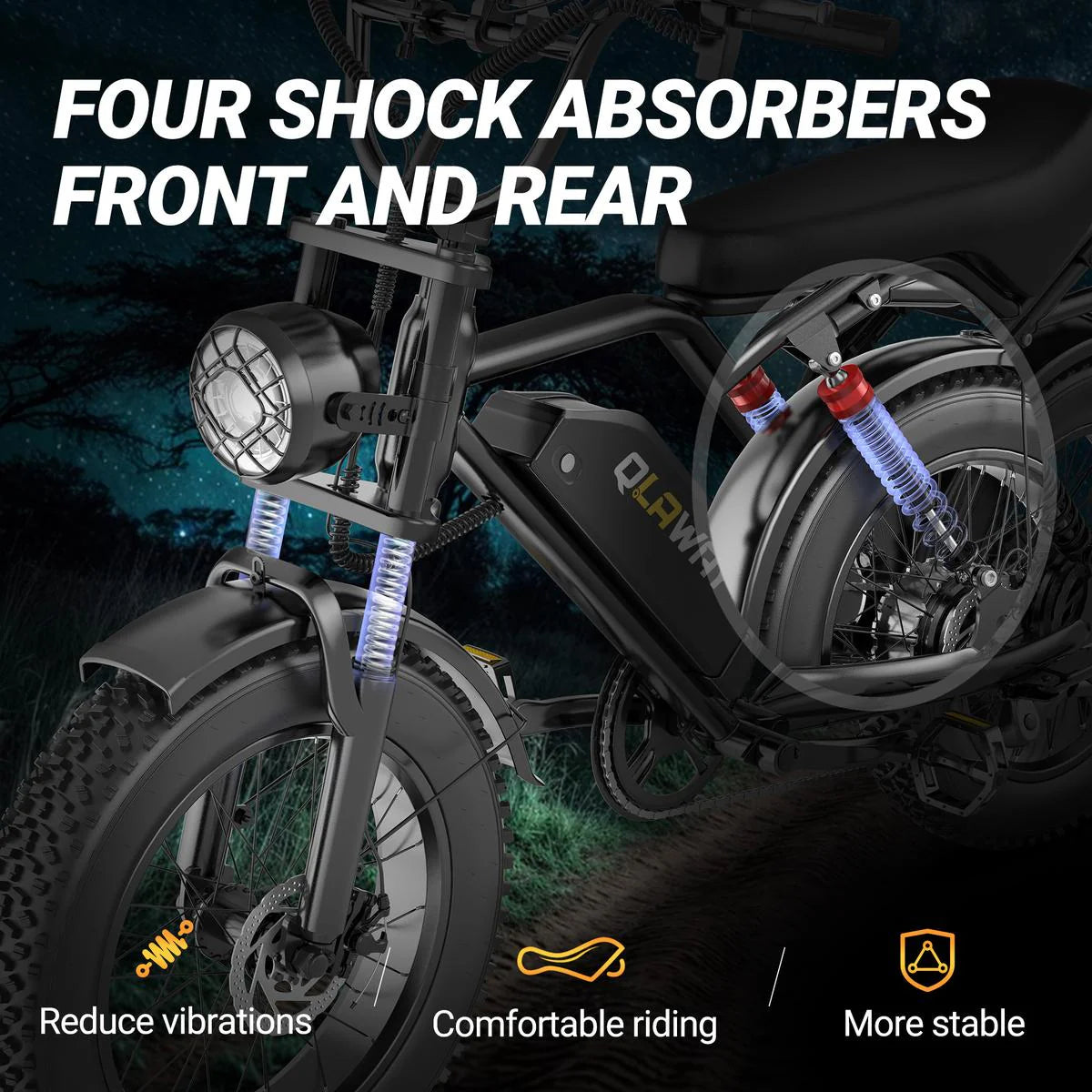 su8 Electric ebike |1500W |TopSpeed 28 MPH | Range 40-70 Miles 48V18Ah
