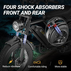 su8 Electric ebike |1500W |TopSpeed 28 MPH | Range 40-70 Miles 48V18Ah