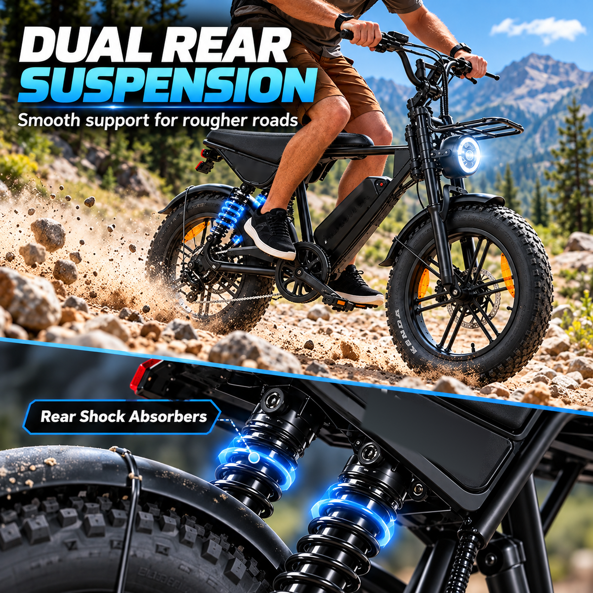 V8Max 250W fat tire mountain EBike for adult