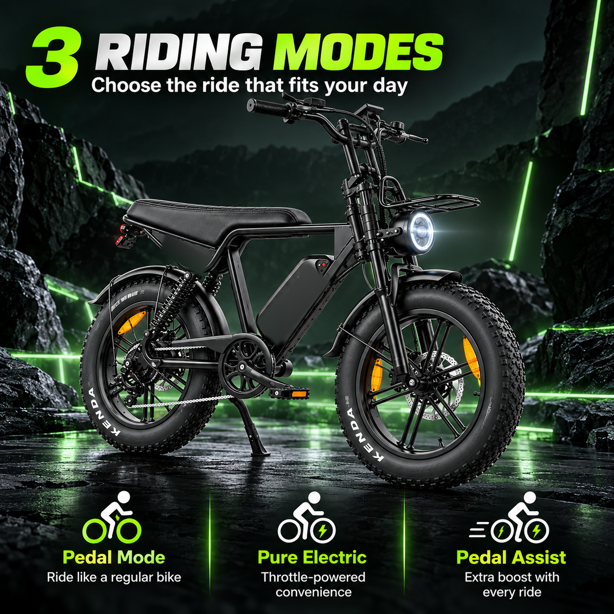 V8Max 250W fat tire mountain EBike for adult