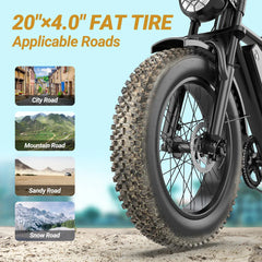 su8 Electric ebike |1500W |TopSpeed 28 MPH | Range 40-70 Miles 48V18Ah