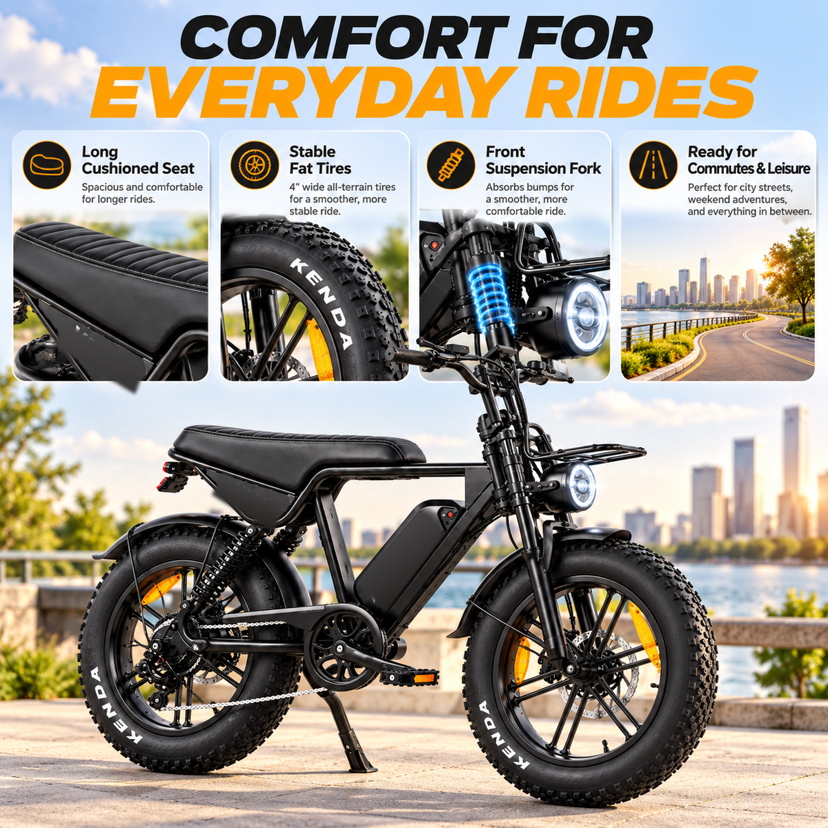 V8Max 250W fat tire mountain EBike for adult