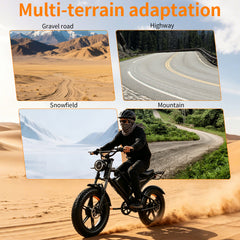 DK400Max Fat Tire Electric Bike – 250W Motor, 72 km Long Range