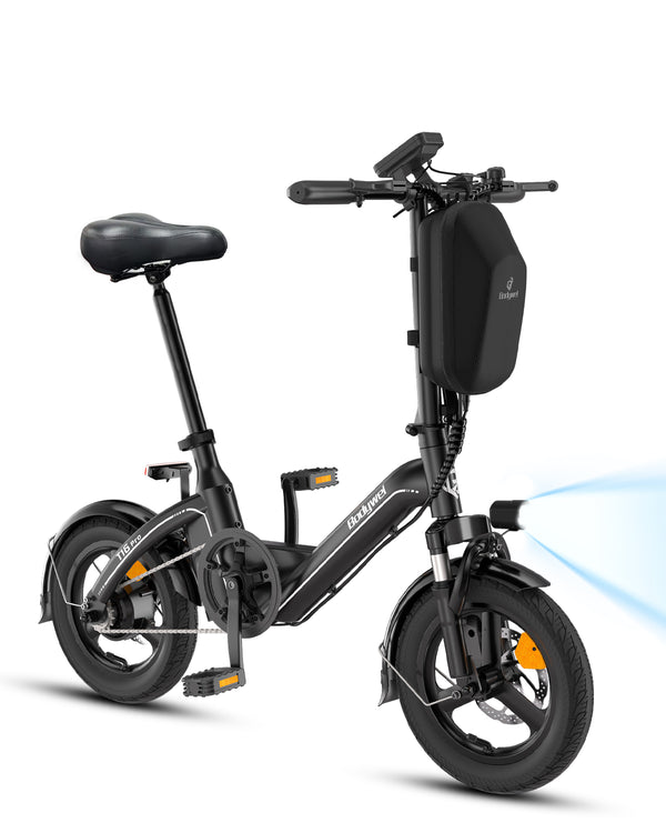 Bodywel T16PRO Folding Electric Bike, 14" Portable E-Bike, City EBike with LED