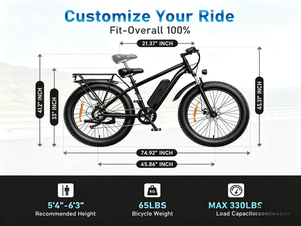 EB26 | 1000W | 48V 15Ah | 28.6 MPH | Iron Frame