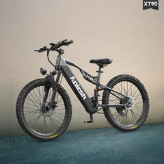 Aairsk XT90 26"Electric Bike with Full Suspension Peek 1500W Motor 28MPH Ebike