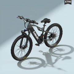 Aairsk XT90 26"Electric Bike with Full Suspension Peek 1500W Motor 28MPH Ebike