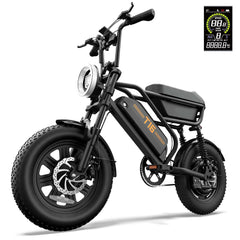 T16 16" Electric Bike, 500W Motor, 48V 13Ah Battery, 7-Speed