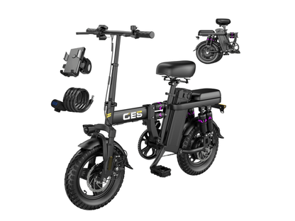 GE5|Folding e-bike|500W motor|360lbs load capacity|