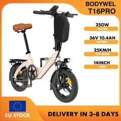 Bodywel T16PRO Folding Electric Bike, 14 Inch Mini E-Bike