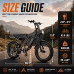 Vélo électrique tout-terrain à pneus larges SU8 de 1 500 W