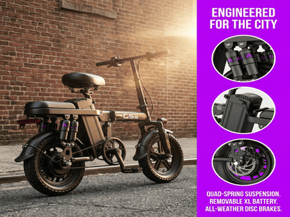 GS5|Folding e-bike|700W motor|32miles|20mph|