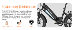 Bodywel F20 E-Bike Adulto 48V 15Ah Batteria 250W Motore 25 km/h