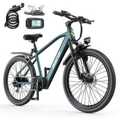 Aarisk 26" Electric Bike, Adult eBike with 36V 13Ah/10Ah Battery, 7 Speed