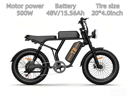 T2 | Off-road e-bike | Motor 500W | 62miles |28mph
