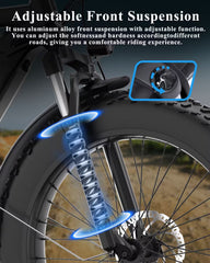 D6 electric bike for adults, 48V15Ah battery, 26×4.0" fat tires.