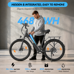 C100 Plus Ebike – 100 km Range, 250W Motor, Shimano 7-Speed