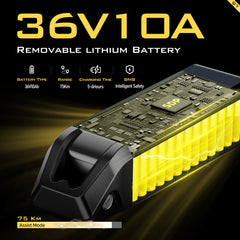 Q7 E-Bike  250W Motor  75 km Range  36V 10Ah Battery  Shimano 7-Speed