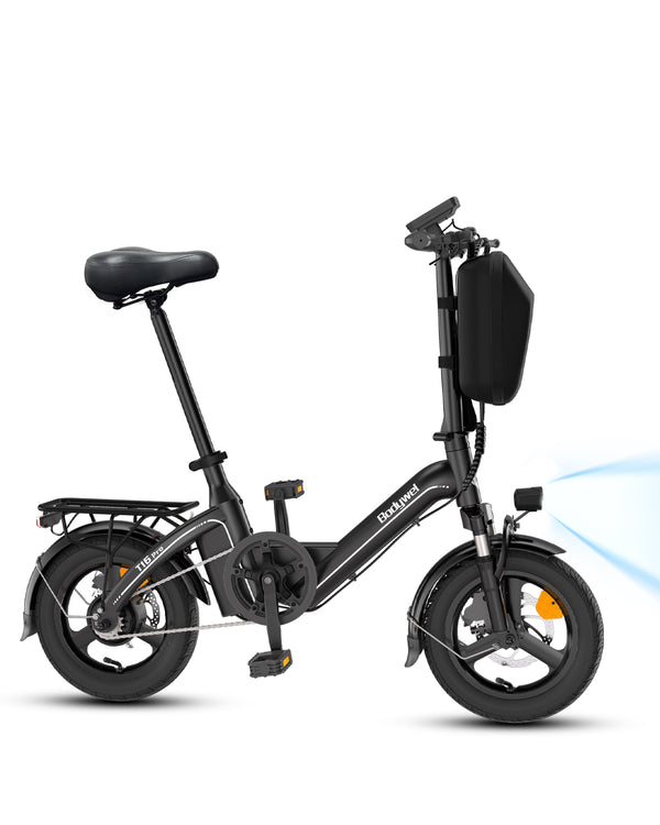 Bodywel T16PRO Folding Electric Bike, 14" Portable E-Bike, City EBike with LED