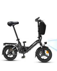 Bodywel T16PRO Folding Electric Bike, 14" Portable E-Bike, City EBike with LED