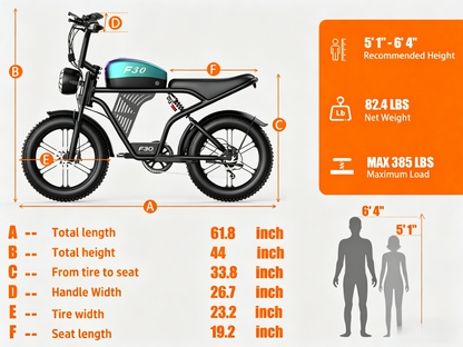F30 Mountain electric vehicle  | 1500W | 48V 20AH | 65miles | 32MPH