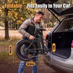 D202 Folding E-Bike – 100 km Range, 25 km/h, Folds to 61×85 cm, StVZO Certified