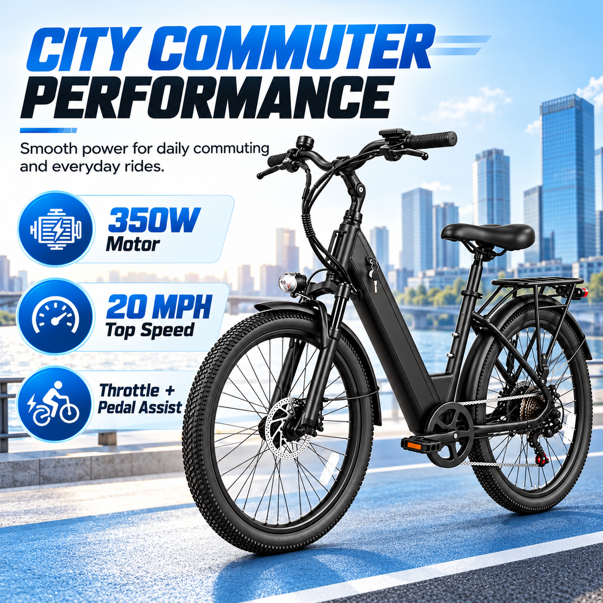 SU7 350-W-Elektrofahrrad für Erwachsene