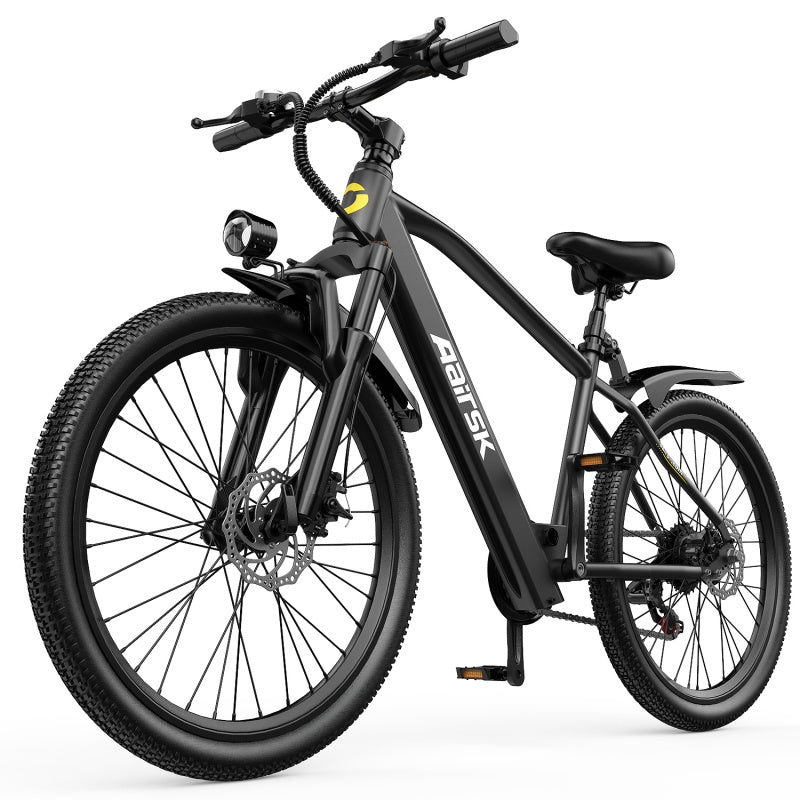 Aarisk 26" Electric Bike, Adult eBike with 36V 13Ah/10Ah Battery, 7 Speed / 21 Speed, Dual Suspension Electric Mountain Bicycle, 80-100km Long Range, 25KM/H Speed & 250W Motor