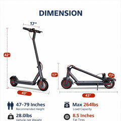 T1 Electric Scooter for Adults, 350W Motor 15 Miles Foldable and Portable