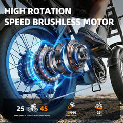 X5 Electric Fat Bike  48V 15Ah Battery  All-Terrain Tires  Long Range