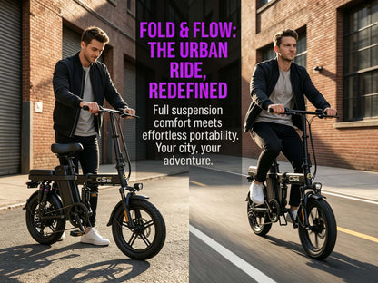 GS5|Folding e-bike|700W motor|32miles|20mph|