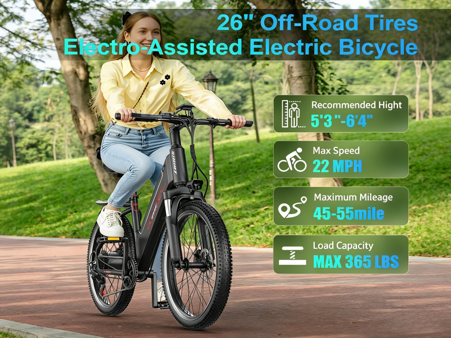 F26 | 750W | 48V 10.4AH | 55miles | 22MPH