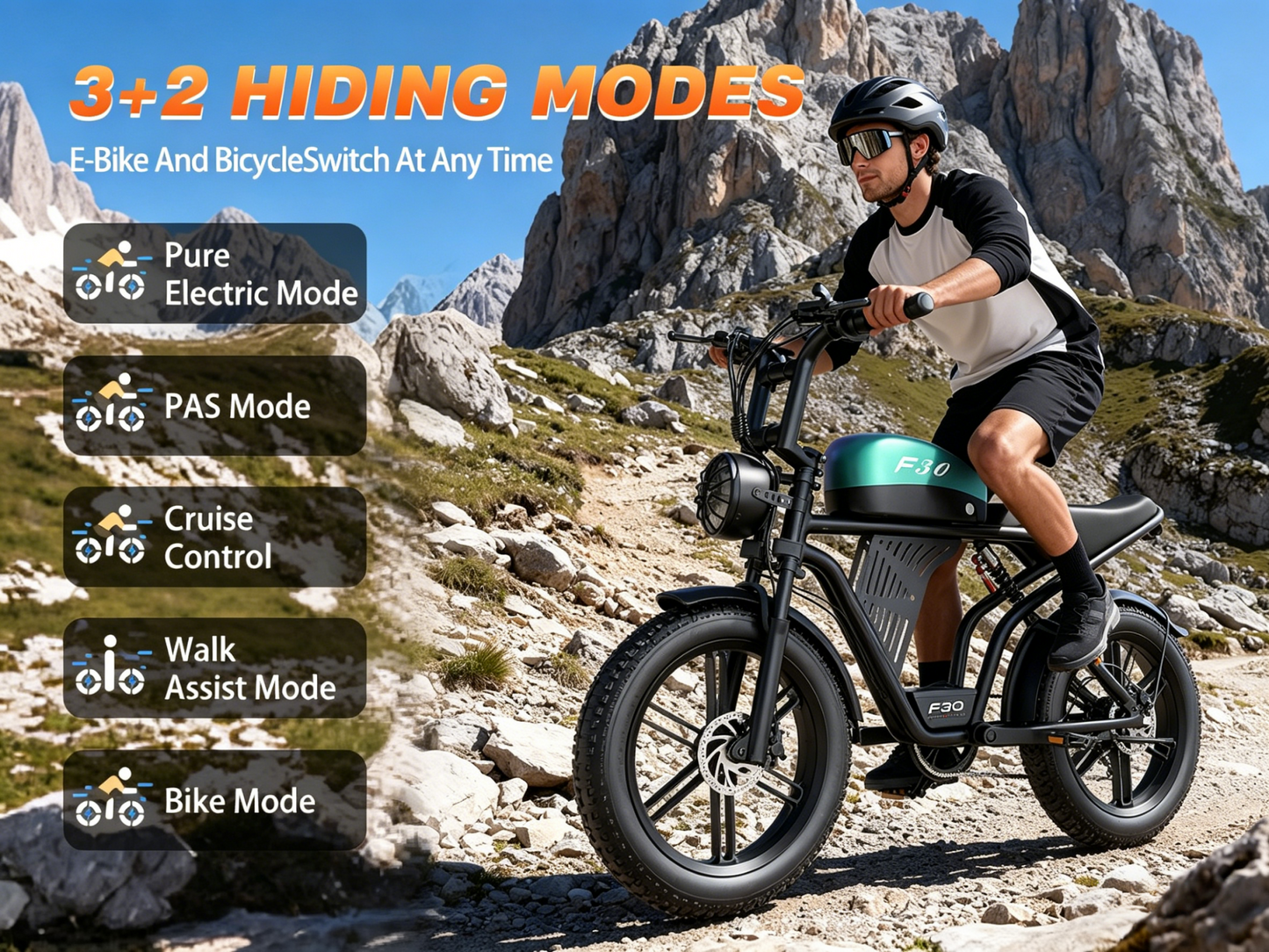 F30 Mountain electric vehicle  | 1500W | 48V 20AH | 65miles | 32MPH