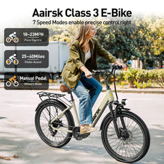 SU7-24 Electric City Bike for Adults, 400W Motor(PEEK 748W)