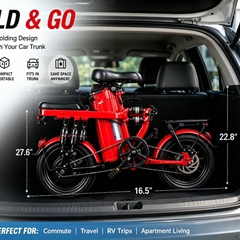 Foldable Electric Bike for Adults, 800W Peak Motor,20MPH Ebike, 30 Miles Range