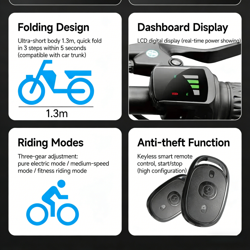 S6 Long-Range Foldable Electric Bicycle