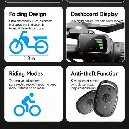 S6 Long-Range Foldable Electric Bicycle