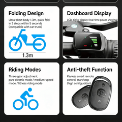 S6 Long-Range Foldable Electric Bicycle