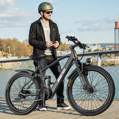 GT900-26 Adult Dual Suspension Electric Mountain Bike, 240W Peak Brushless Motor