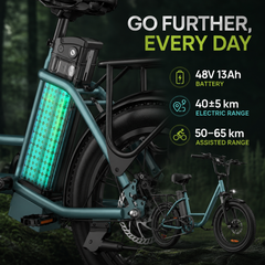 E20 Electric Bike 20" – 48V 13Ah Commuter E-Bike, 500W Motor, 25 km/h