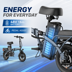 F1L Folding Electric Bike 14" – 48V 7.8Ah Commuter E-Bike, 350W Motor, 25 km/h