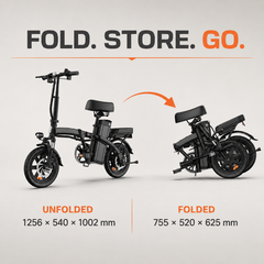 F1L Folding Electric Bike 14" – 48V 7.8Ah Commuter E-Bike, 350W Motor, 25 km/h