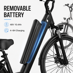 E26 E-bike – 250W Motor, 60 km Range, Shimano 7-Speed