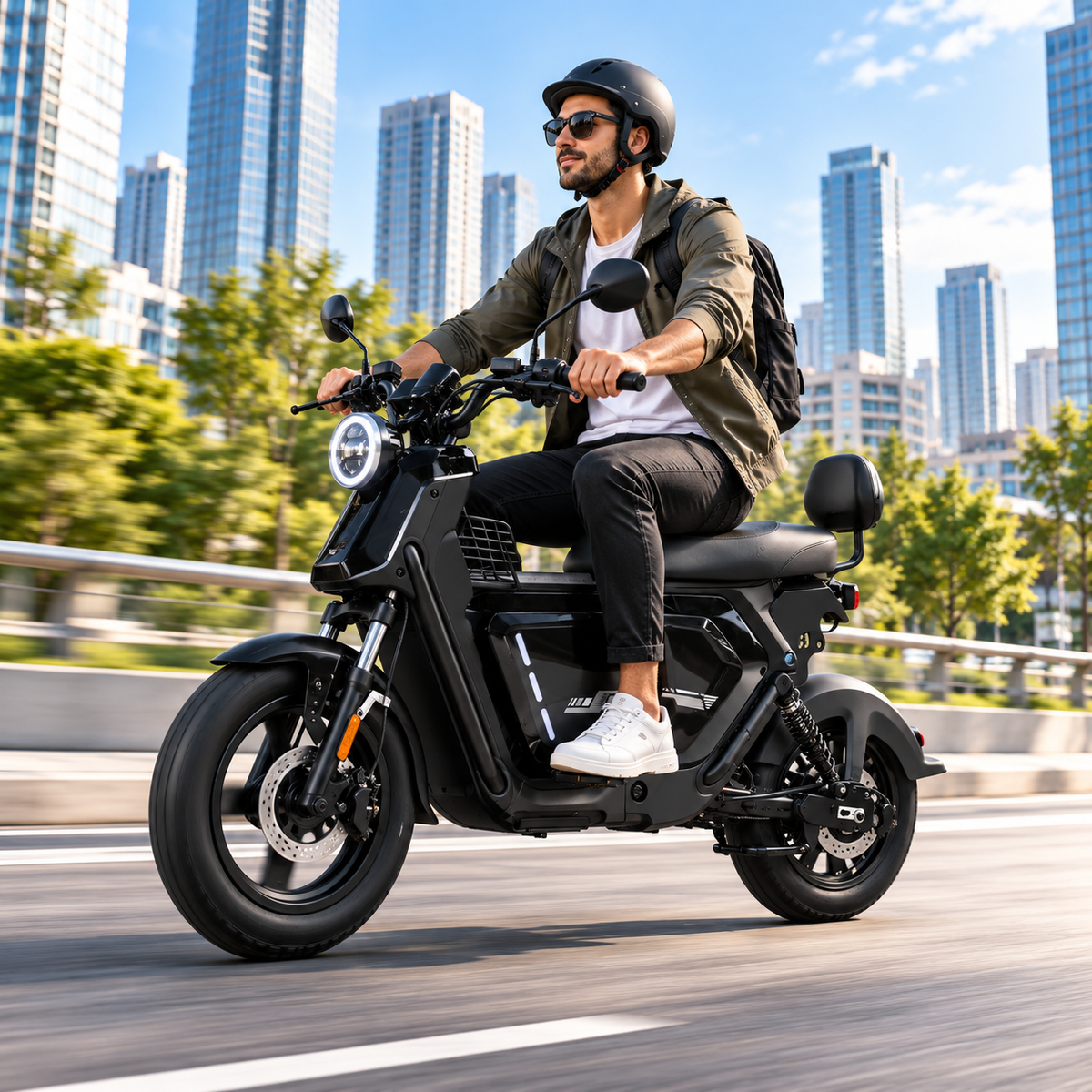 XIAONIU A 1500W Electric Motorcycle Truck Commuting Bike