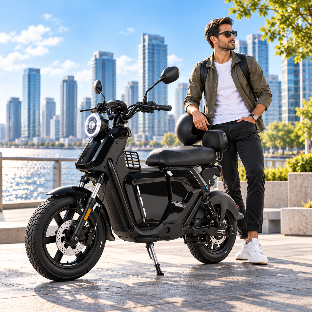 XIAONIU A 1500W Electric Motorcycle Truck Commuting Bike