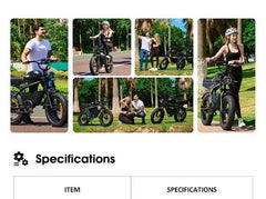PIXAR SuperV 20" Off-Road Electric Bike 500W Motor 48V 30Ah Battery