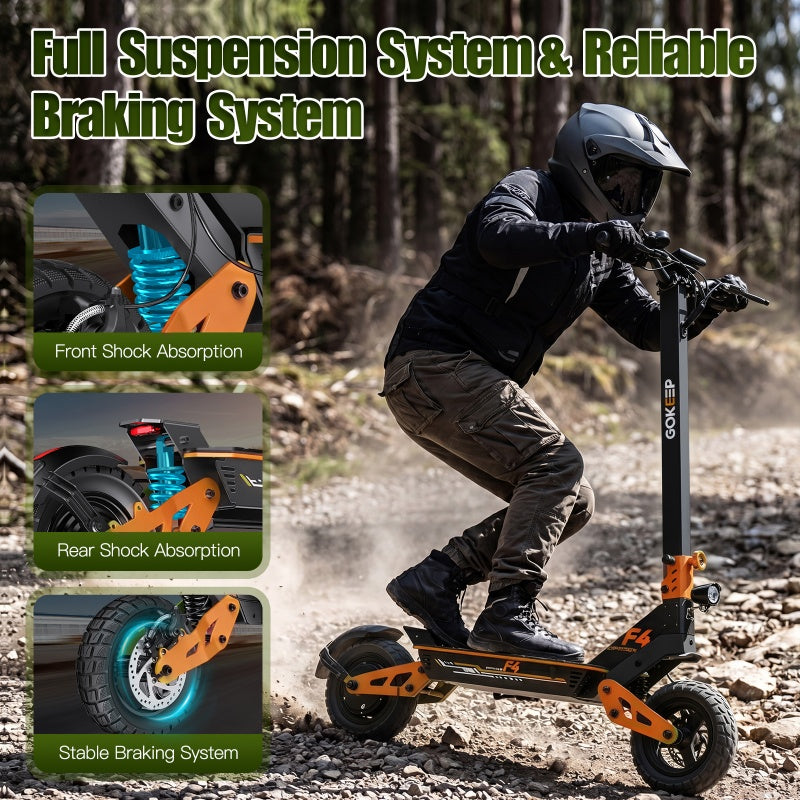 1 F4 Scooter Orange | 1000W PeakPower Electric Scooter Max Speed20 MPH Long Range34