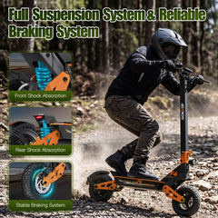 F4 Scooter Orange | 1000W PeakPower Electric Scooter Max Speed20 MPH