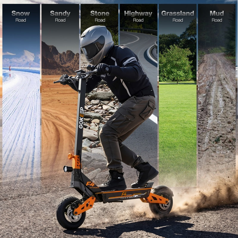 1 F4 Scooter Orange | 1000W PeakPower Electric Scooter Max Speed20 MPH Long Range34